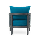 Outdoor Acacia Wood Club Chairs With Cushions