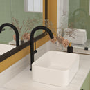 Sleek Ceramic Rectangular Vessel Bathroom Sink