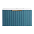 Contemporary Wall Mounted Bathroom Vanity With Resin Double Sink
