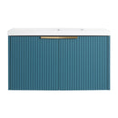 Contemporary Wall Mounted Bathroom Vanity With Resin Double Sink