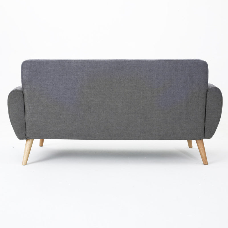 Modern Loveseat Sofa With Button Tufted Backrest