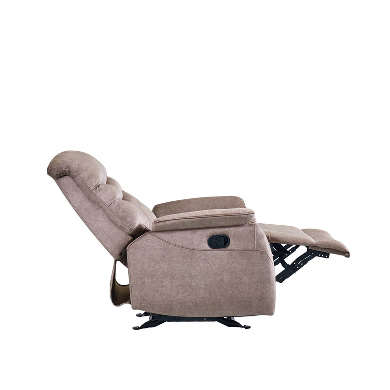 Rocking Recliner Chair For Living Room, Adjustable Modern Recliner Chair, Recliner Sofa With Lumbar Support, Classic And Traditional Recliner Chair With Comfortable Arm And Back Sofa - Dark Gray