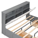 Platform Bed With Storage Headboard, Shoe Rack And 4 Drawers