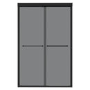 Double Sliding Glass Shower Door 8Mm Tempered Glass With Stainless Steel Frame - Matte Black