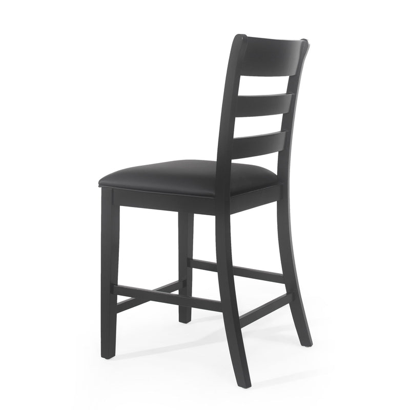 Farmhouse Upholstered Wood Counter Stools