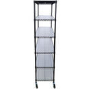 6 Tier 6000Lbs Capacity Nsf Metal Shelf Wire Shelving Unit, Heavy Duty Adjustable Storage Rack With Wheels & Shelf Liners For Commercial Grade Utility Steel Storage Rack