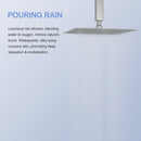 Modern 10" Square Rainfall Shower Head & Stainless Steel Wall Or Ceiling Mount Luxury Spa Shower Panel
