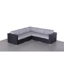 Luxurious Wicker Patio Sectional With Weather Resistant Sunbrella Cushions
