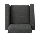 Nebulize - Upholstered Fabric Club Chair With Button Tufted And Square Off Arm And Back