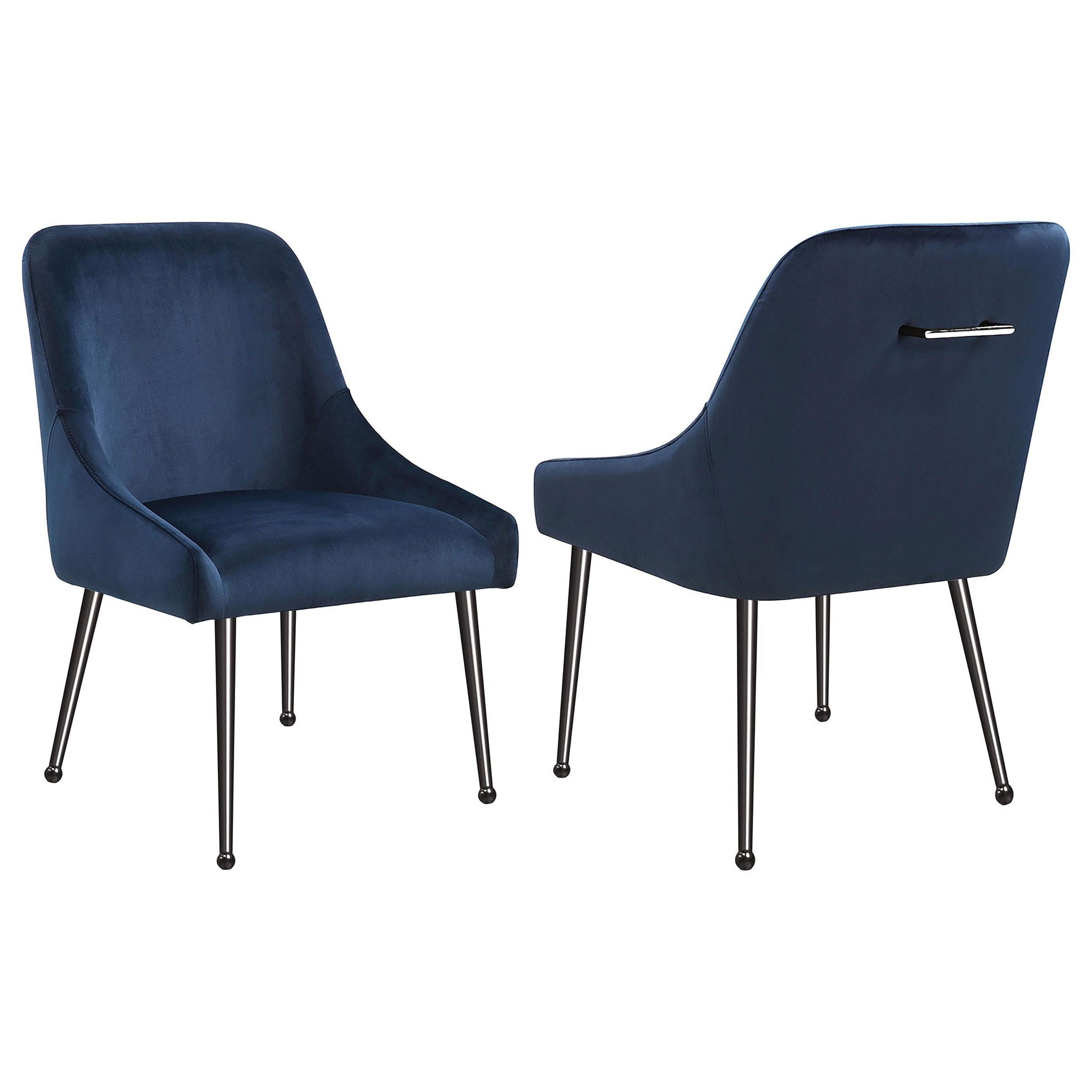 Mayette Upholstered Dining Side Chair Blue (Set of 2) - Atlantic Fine Furniture Melbourne FL