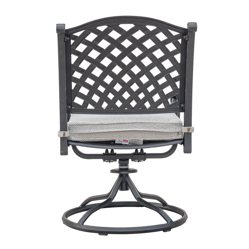 Durable Outdoor Dining Swivel Rockers With Cushions (Set of 2) - Sandstorm