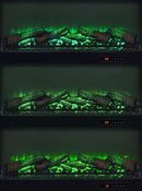 Havering - 71" TV Stand Fireplace Media Console - Dark Pine