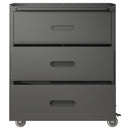 Heavy Duty Metal Storage Cabinet With Wheels 3 Drawer Tool Cabinet For Garage, Office, And Home Organizer Solutions