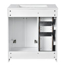 Ceramic Sink Combo, Freestanding Vanity Set With 3 Drawers & Soft Closing Doors