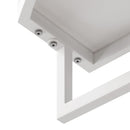 Arched Glass Double Door Wardrobe With Shatterproof Mirror, Open Shelf & Towel Rack