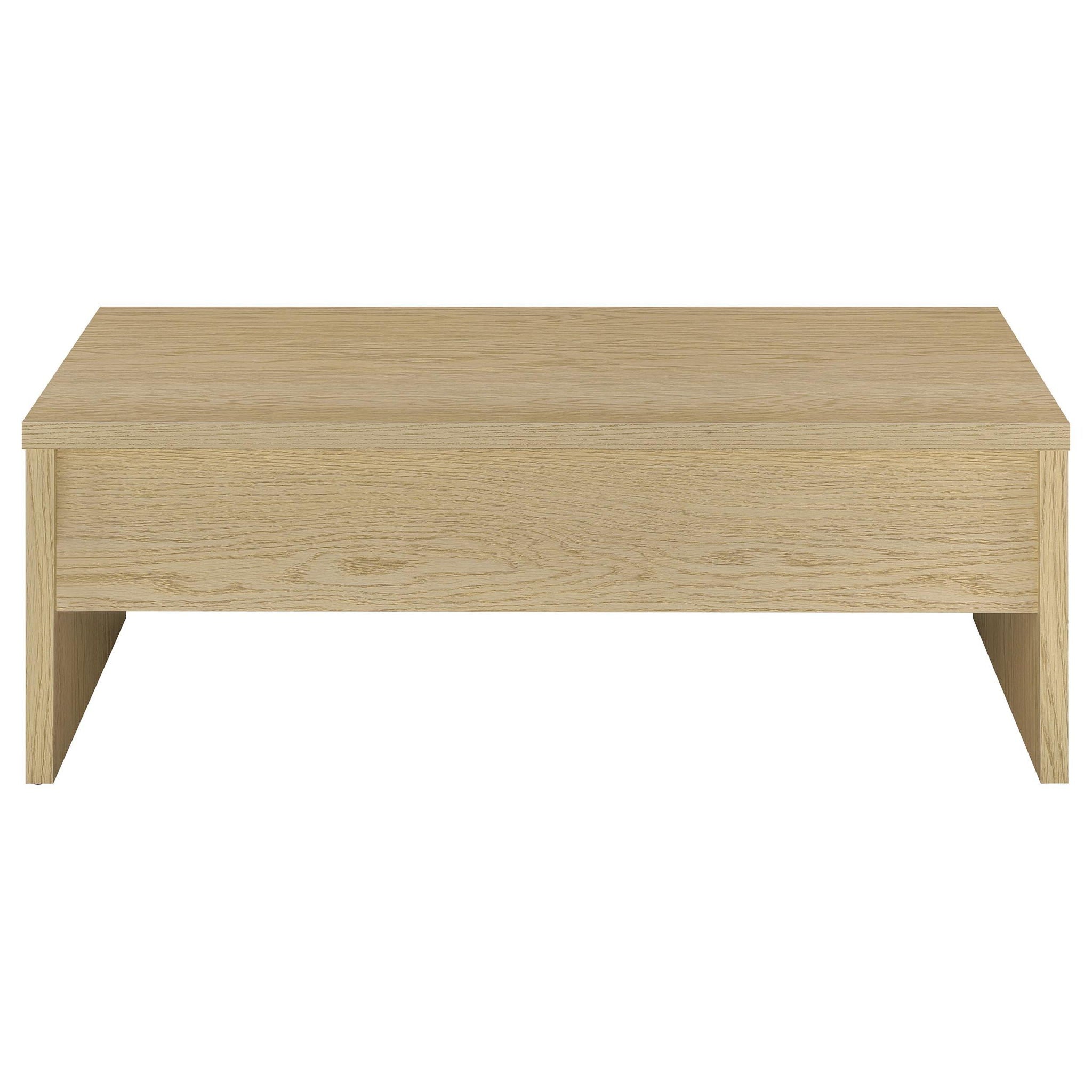 Canoga Engineered Wood Lift Top Coffee Table Light Oak - Atlantic Fine Furniture Melbourne FL