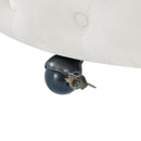 Modern Upholstered Swivel Chair With Button Tufted Design And Movable Wheels