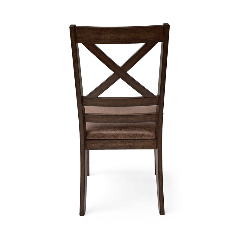 Farmhouse Style Indoor Wood Dining Set With 6 Chairs And Dining Table - Brown
