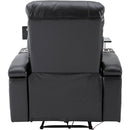 Premium Power Recliner & Storage Arms, Cupholders, Swivel Tray Table And Cell Phone Stand - Black