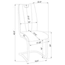 Brooklyn - 5 Piece Rectangular Dining Set - White High Gloss