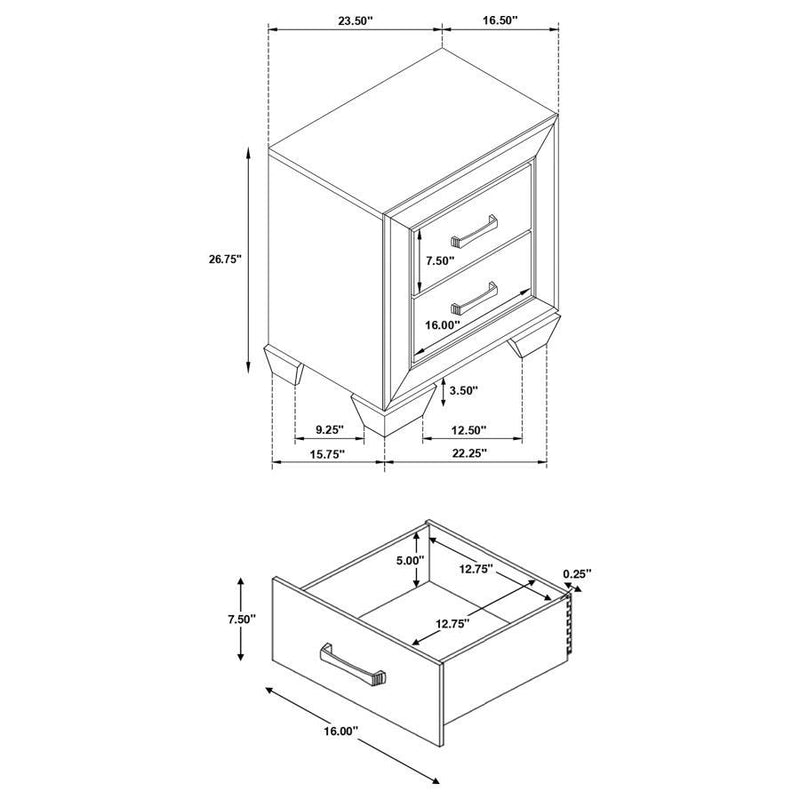 Kauffman - 2-Drawer Nightstand