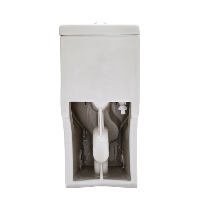 1 Piece Toilet For Bathroom, Dual Flush 1.1 / 1.6 Gpf, Soft Closing Seat - White