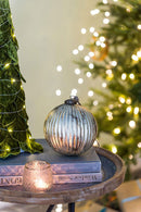 Christmas Ball Ornaments, Glass Decorative Hanging Ball Christmas Tree Ornaments For Holiday Party Decorations (Set of 4) - Silver