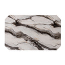 Magaly - Bar Table With Marbled Top Detail And Scalloped Edges - Dark Gray