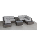 Wicker Sectional Seating Group With Plush Cushions