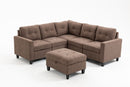 Modular Sectional Sofa Assemble Modular Sectional Sofas Bundle Set Cushions, Easy to Assemble Left & Right Arm Chair,Corner Chair, Ottomans Table