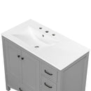 Bathroom Vanity With Ceramic Sink Combo, Abundant Storage Cabinet 2 Soft Close Doors And 5 Drawers