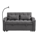 Sofa Bed With Trundle For Small Rooms - Dark Gray