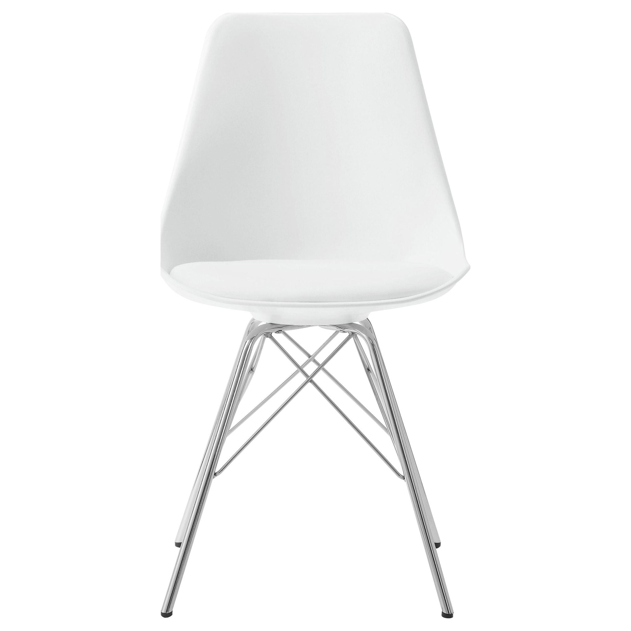 Juniper Polypropylene Dining Side Chair White (Set of 2) - Atlantic Fine Furniture Melbourne FL