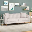 Contemporary 3 Seater Sofa With Plush Accents
