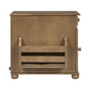 Vintage Flip Top Side Table With USB Ports