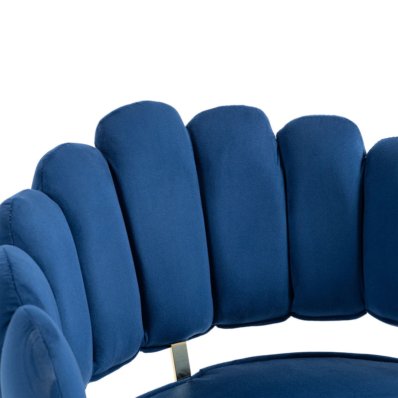 Modern Velvet Home Office Desk Chair With Adjustable Height And Swivel Wheels