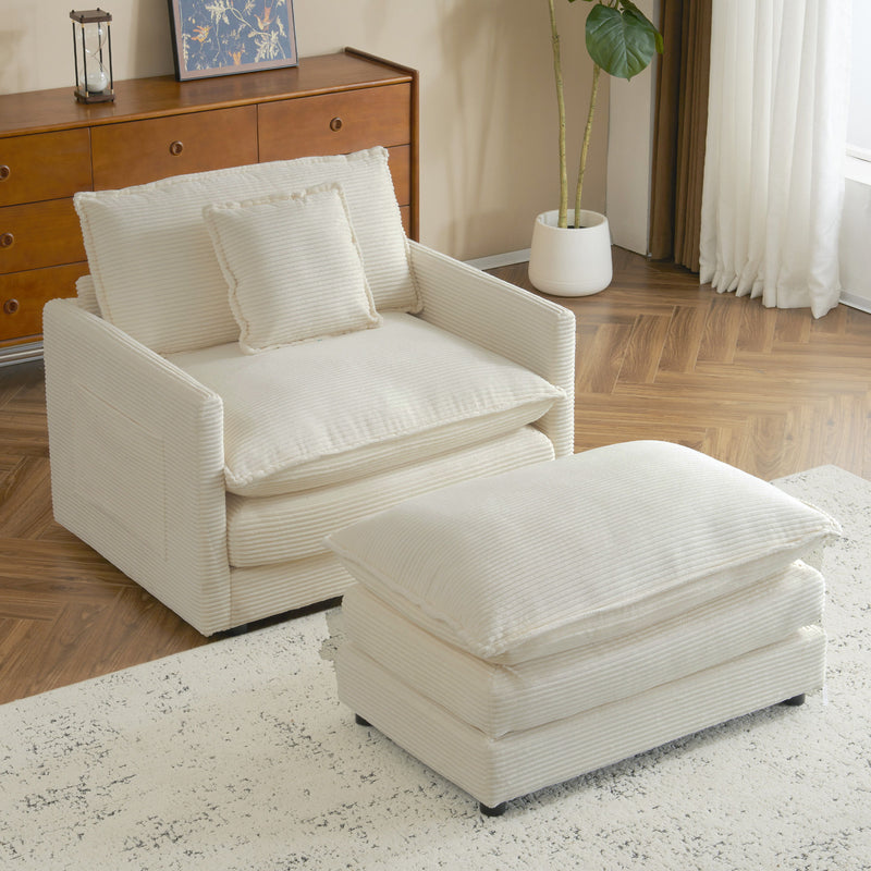 Modern Modular Sofa With Side Storage Pockets For Living Room