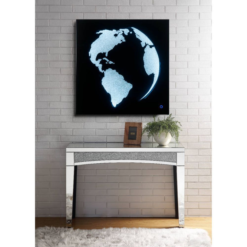 Adamas - Wall Art With LED - Smoky Glass & Faux Crystal