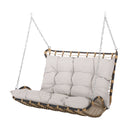 Arruda - Outdoor Wicker Porch Swing With Cushions