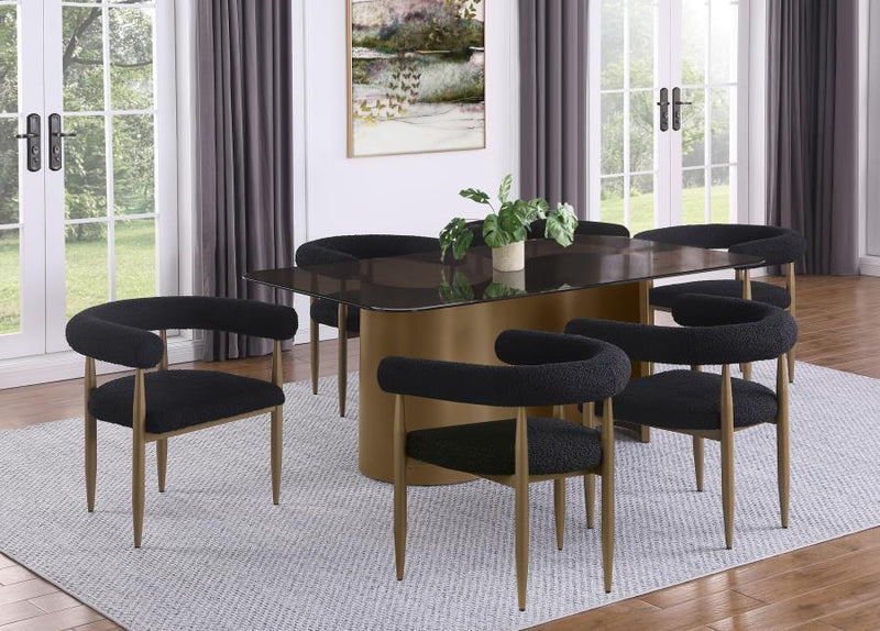 Dunmore - Boucle Upholstered Dining Arm Chair (Set of 2)