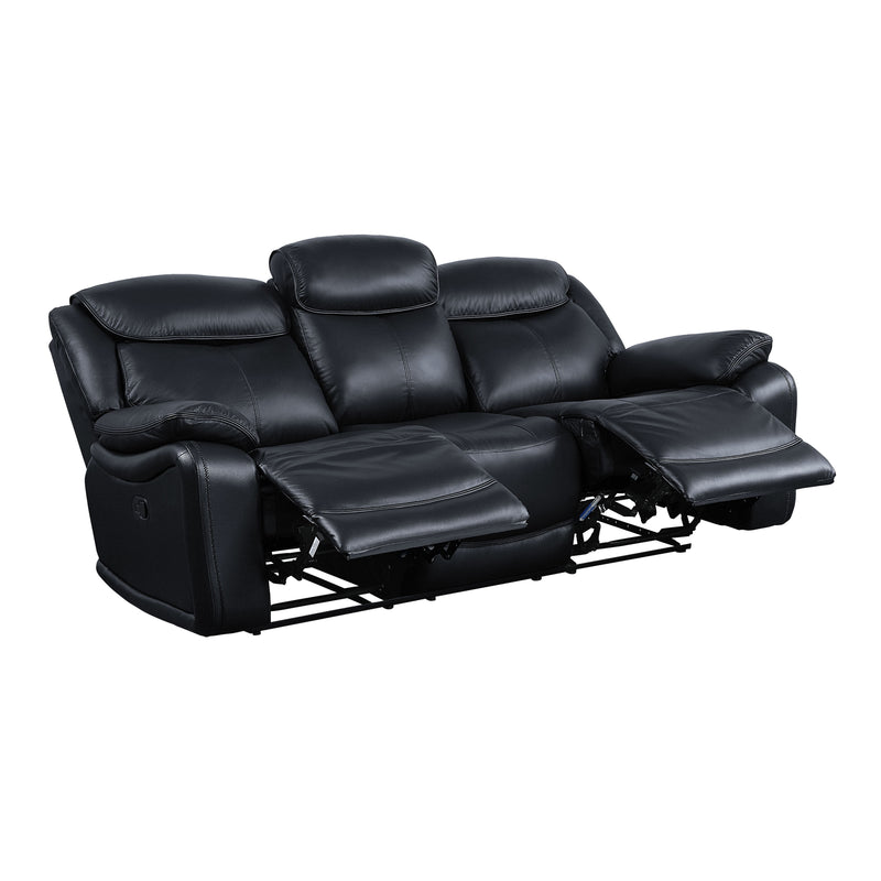 Ralorel - Sofa - Black Top Grain Leather