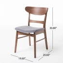 Modern Dining Chair With Upholstered Seat And Wood Frame