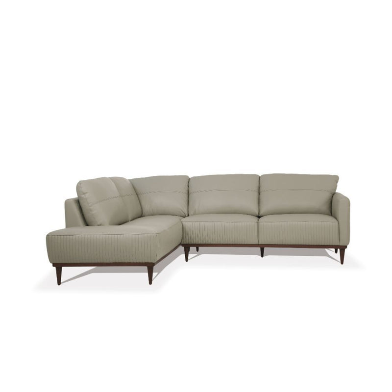 Tampa - Sectional Sofa - Airy Green Leather - 33"