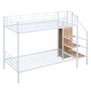 Bunk Bed With Lateral Storage Ladder And Wardrobe