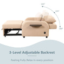 Versatile Pull Out Sofa Sleeper 3 In 1 With Wing Table & USB Charge, Compact Design