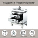 Lotus - Accent Table - Mirrored & Faux Crystals Inlay - 24" - Atlantic Fine Furniture Inc