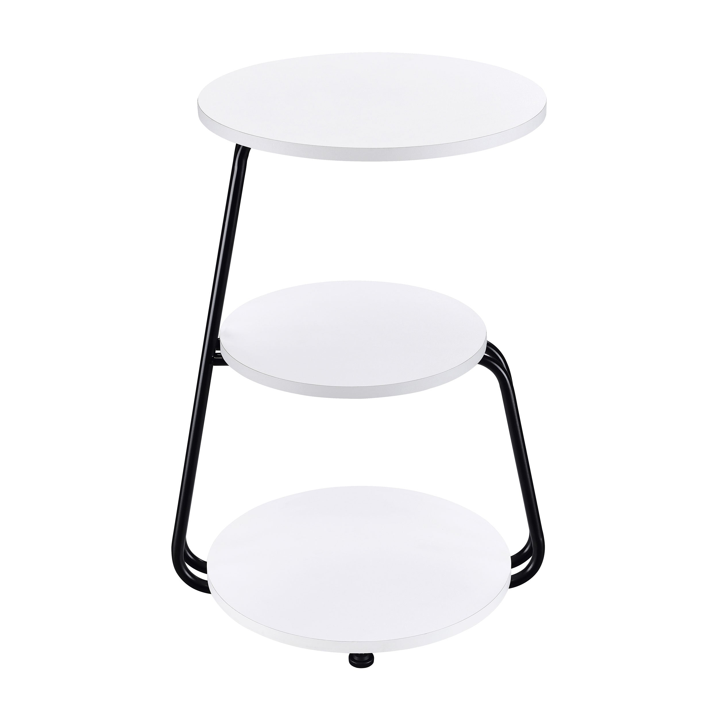 Hilly 3-tier Round Accent Side Table White and Black — view 7