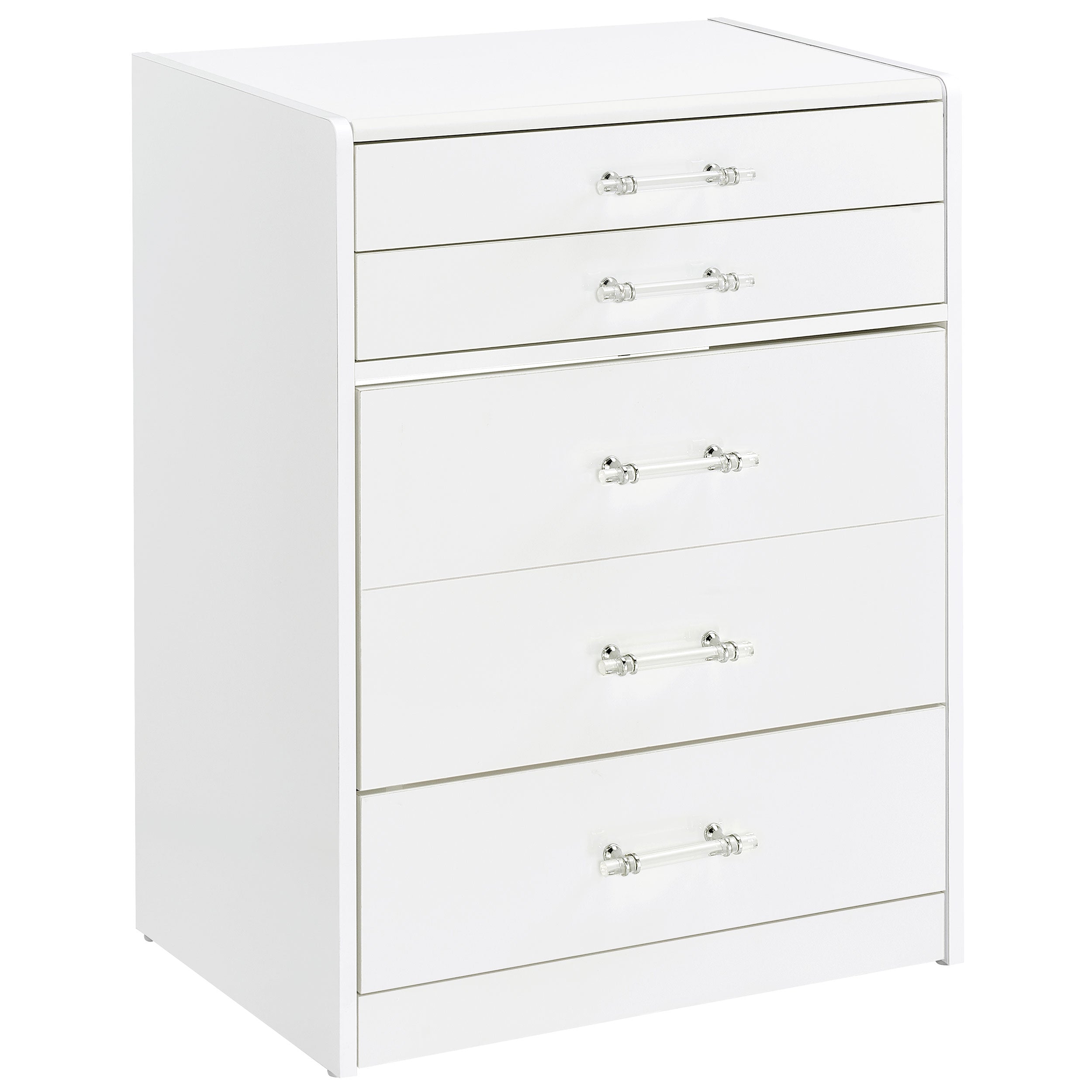 Danbury 3-drawer Makeup Vanity & Stool Set White High Gloss — view 4
