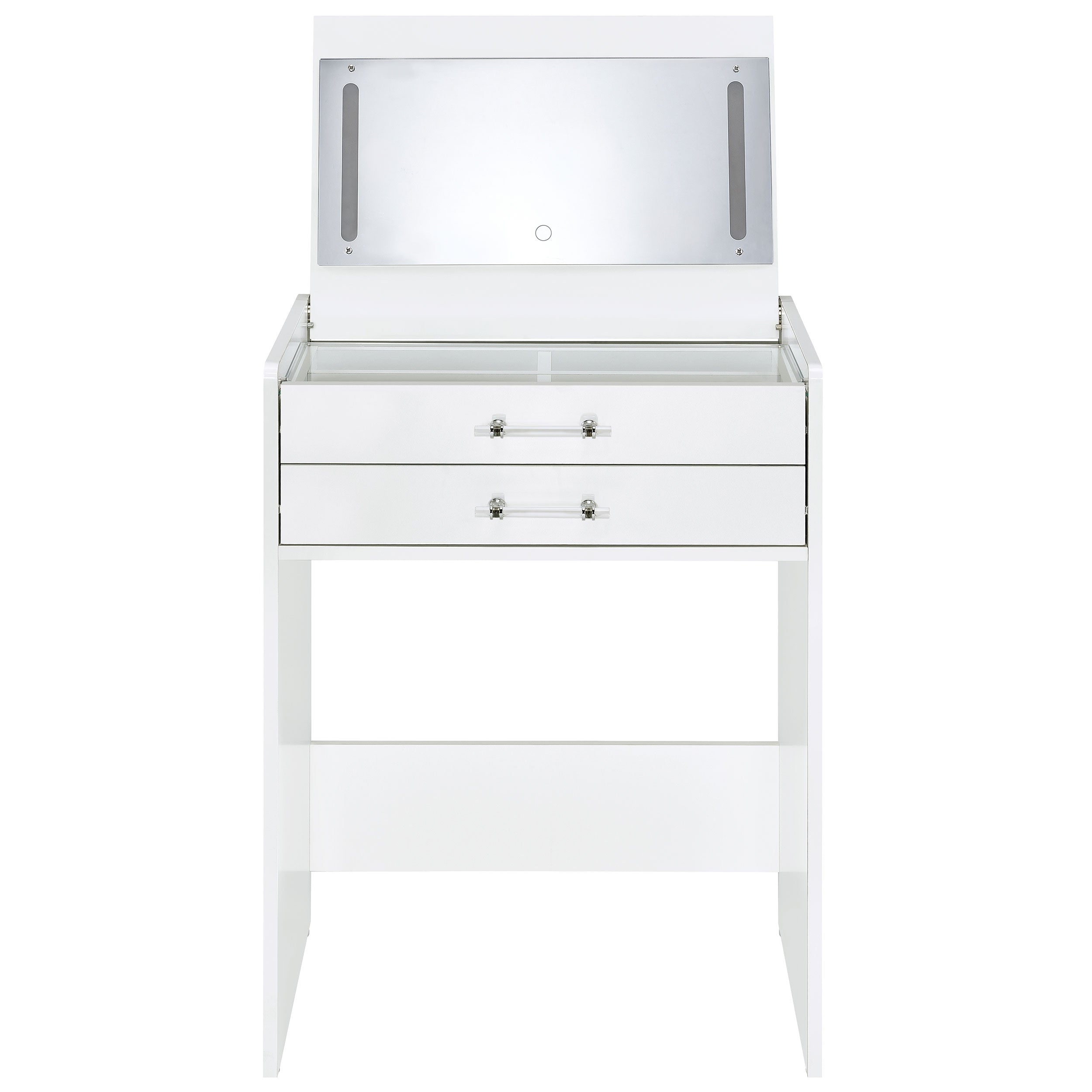 Danbury 3-drawer Makeup Vanity & Stool Set White High Gloss — view 9