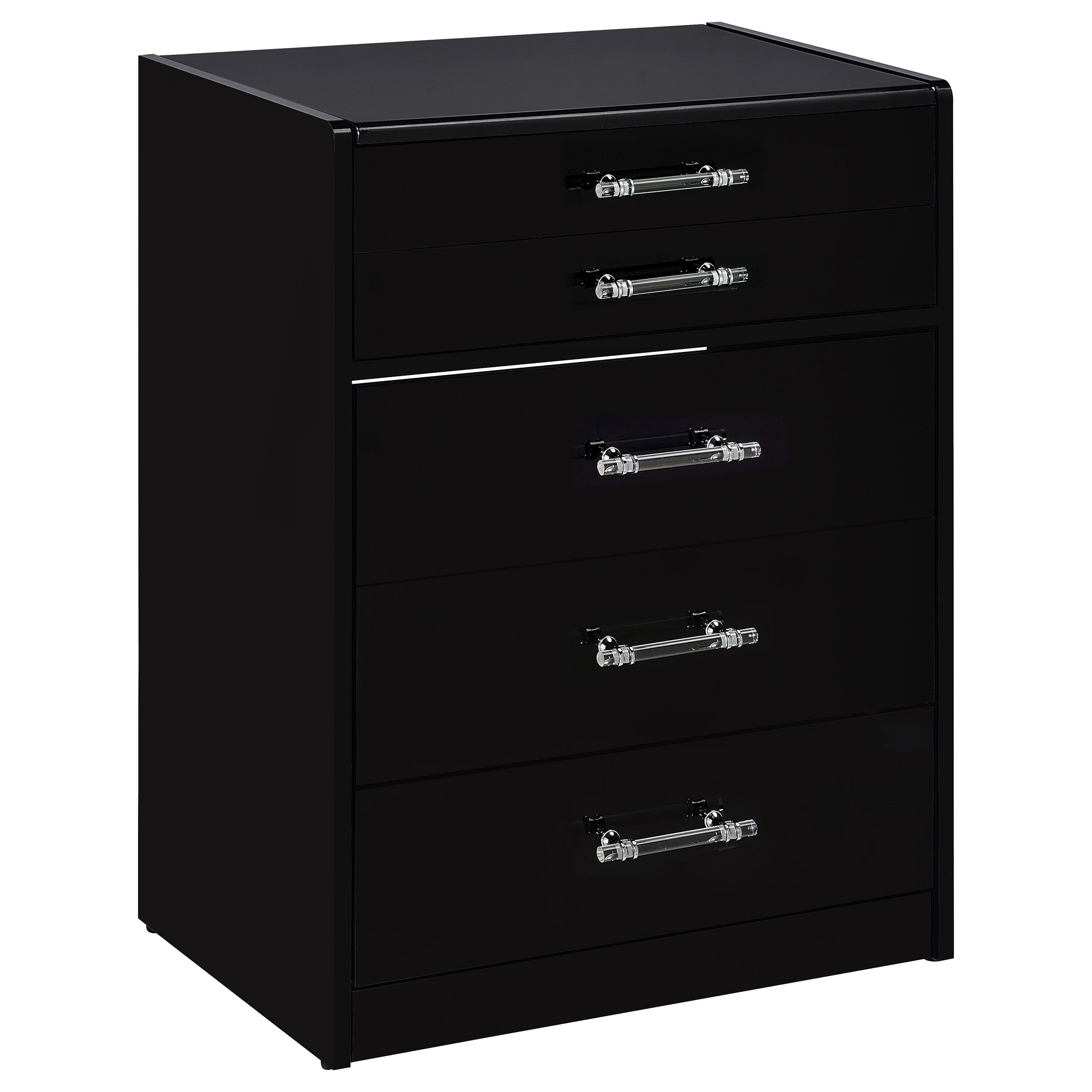 Danbury 3-drawer Makeup Vanity & Stool Set Black High Gloss — view 4